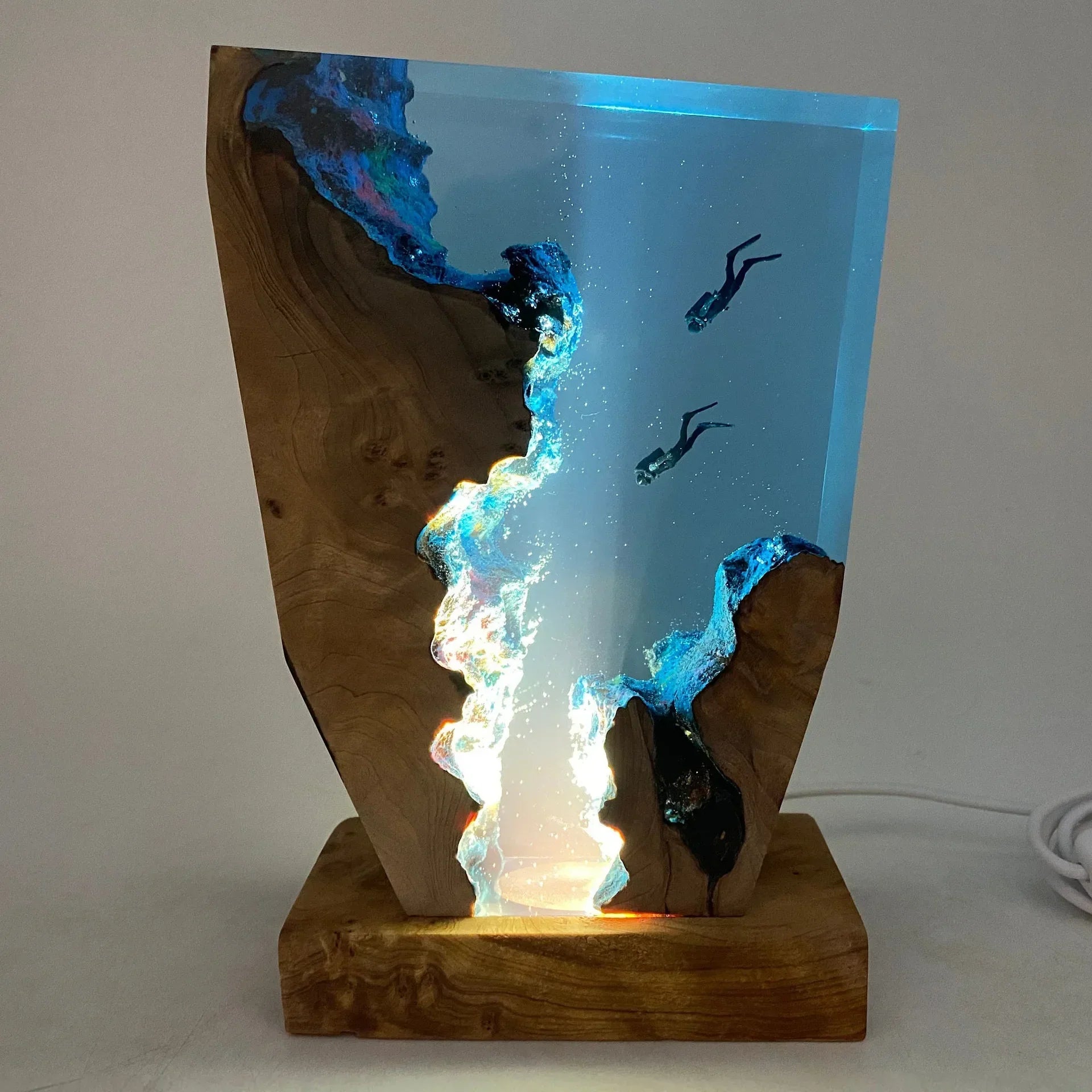 Ocean Resin Table Lamp - Epoxy USB LED Night Light