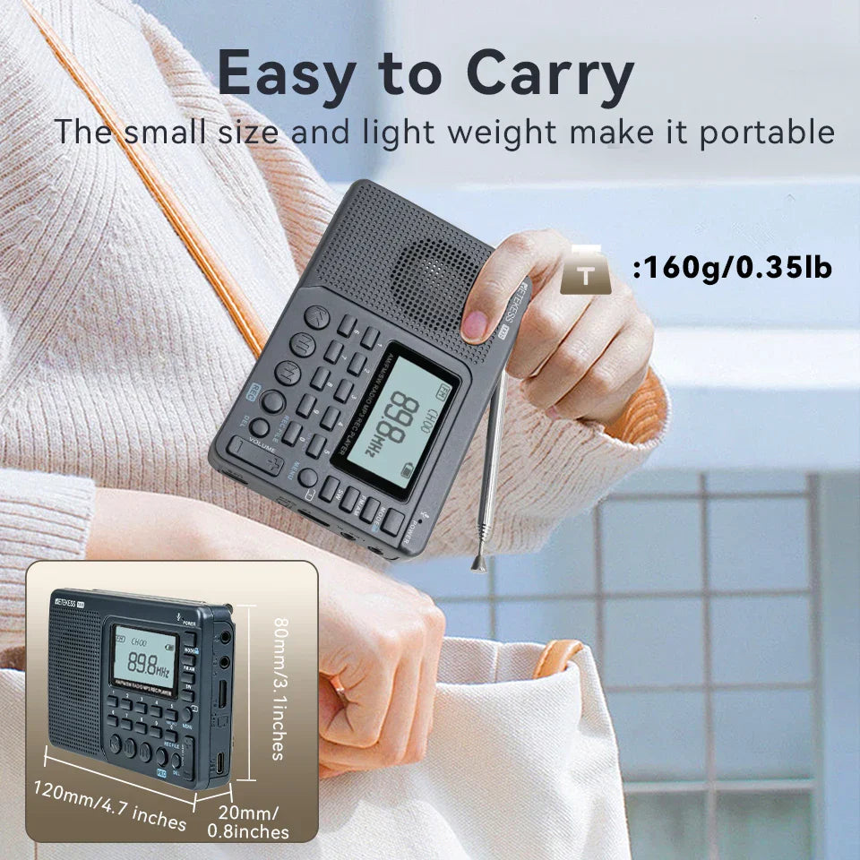 EchoWave Portable Retro Radio