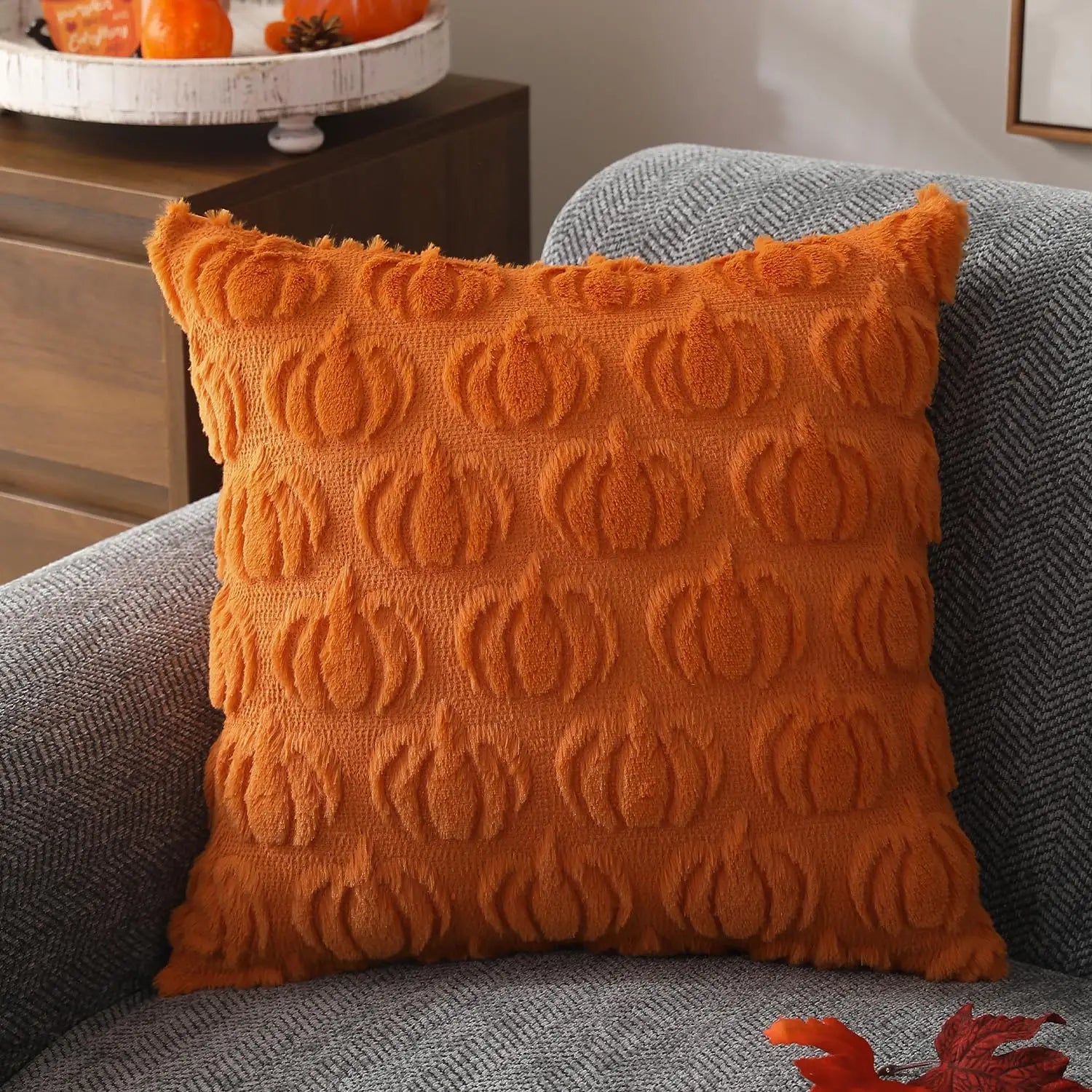 Céleste Faux Fur Cushion Cover - Autumn Warmth