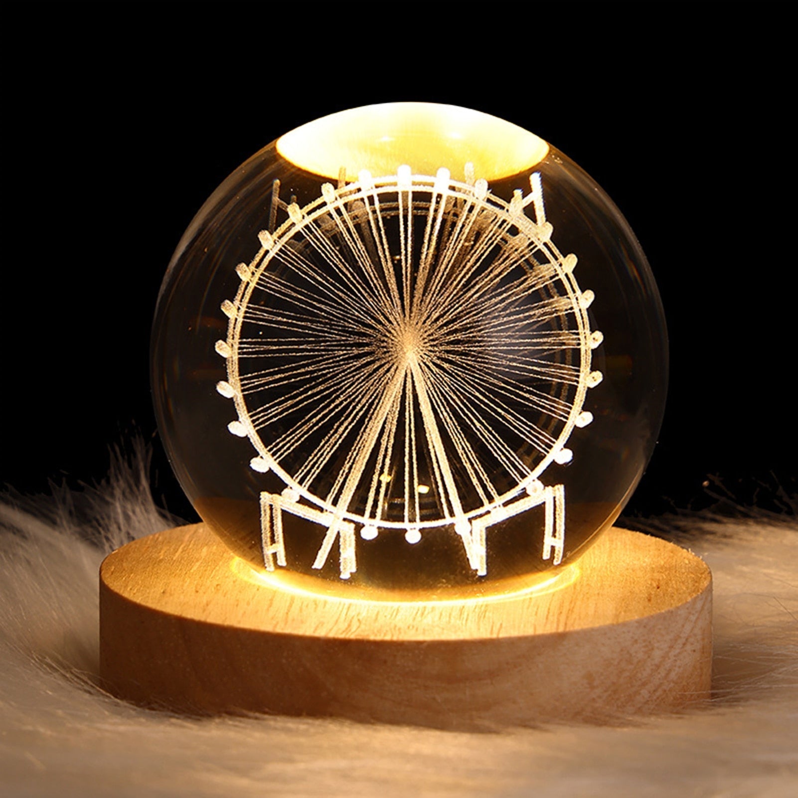 Crystal Light Ball - Enchanting Glass Mood Light for Home