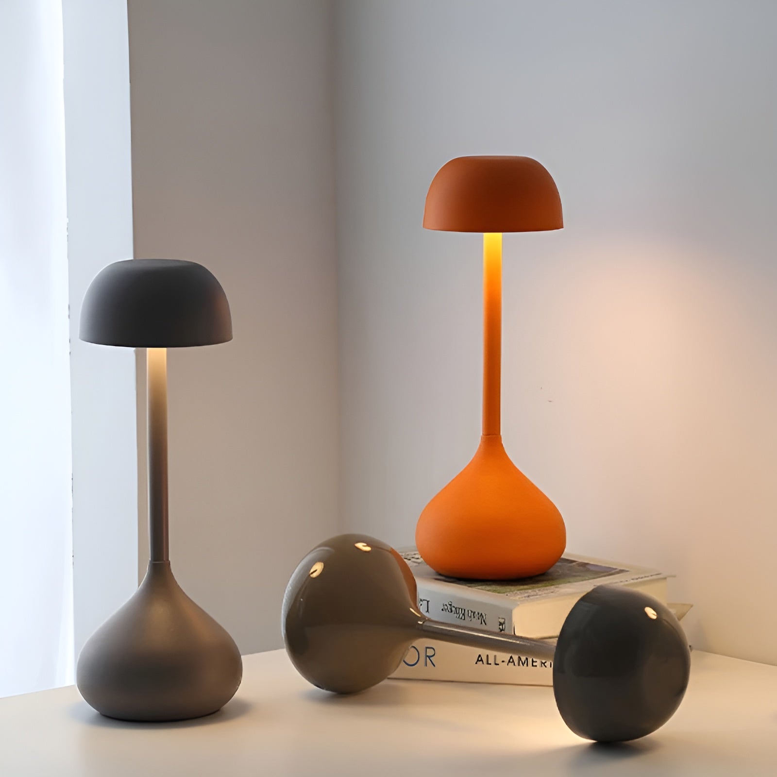 Wireless Mushroom Lamp - Dimmable LED Table Light