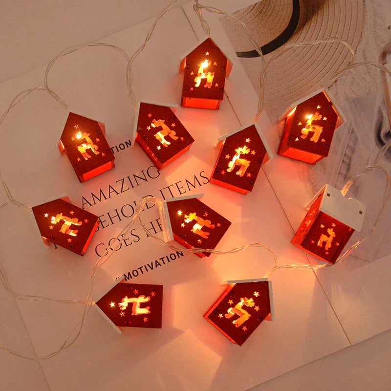 Wooden LED House - Magical Christmas Light Decoration