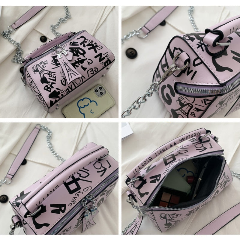 LucyBag - Stylish Handbag with a Bold Graffiti Design