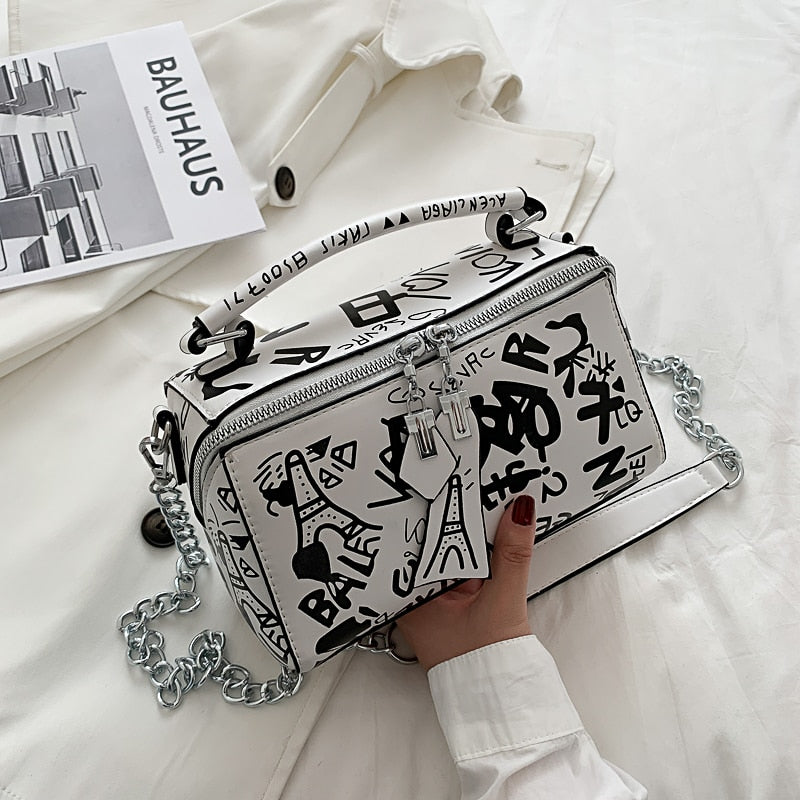 LucyBag - Stylish Handbag with a Bold Graffiti Design