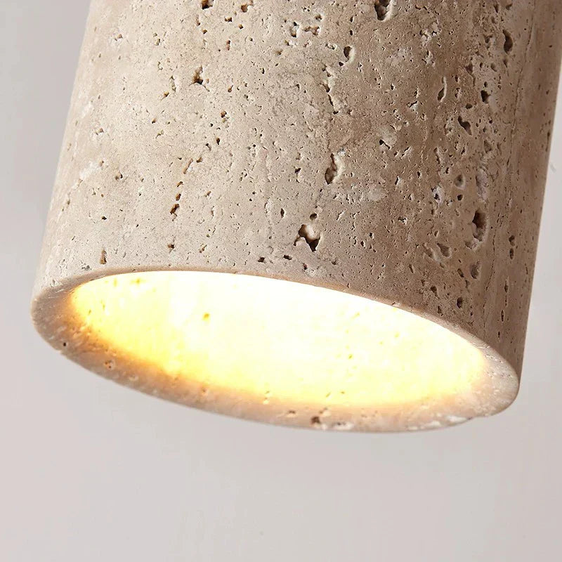 ZenElegance Travertine Ceiling Lamp - Travertine Ceiling