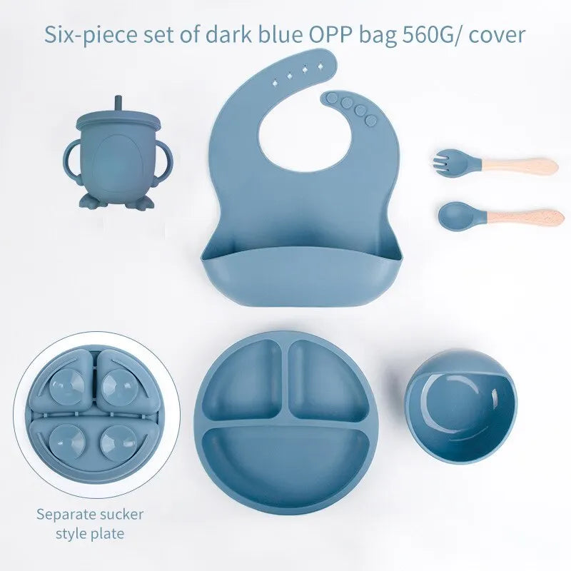 SiliconeBaby Set – 6-Piece Baby Feeding Set