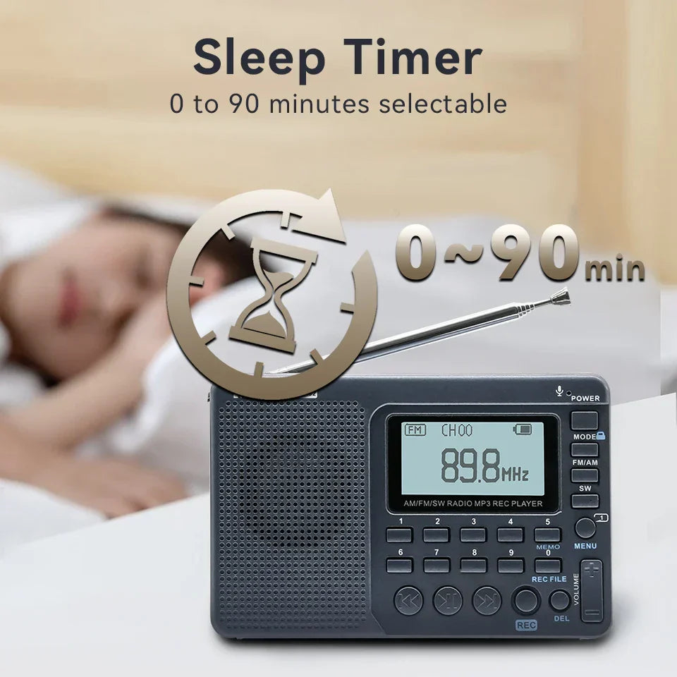 EchoWave Portable Retro Radio