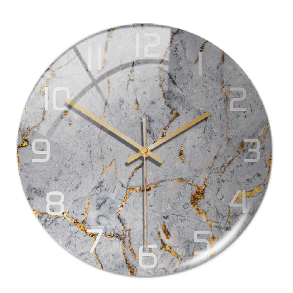 Marble Silent Wall Clock - Modern Stylish Decor