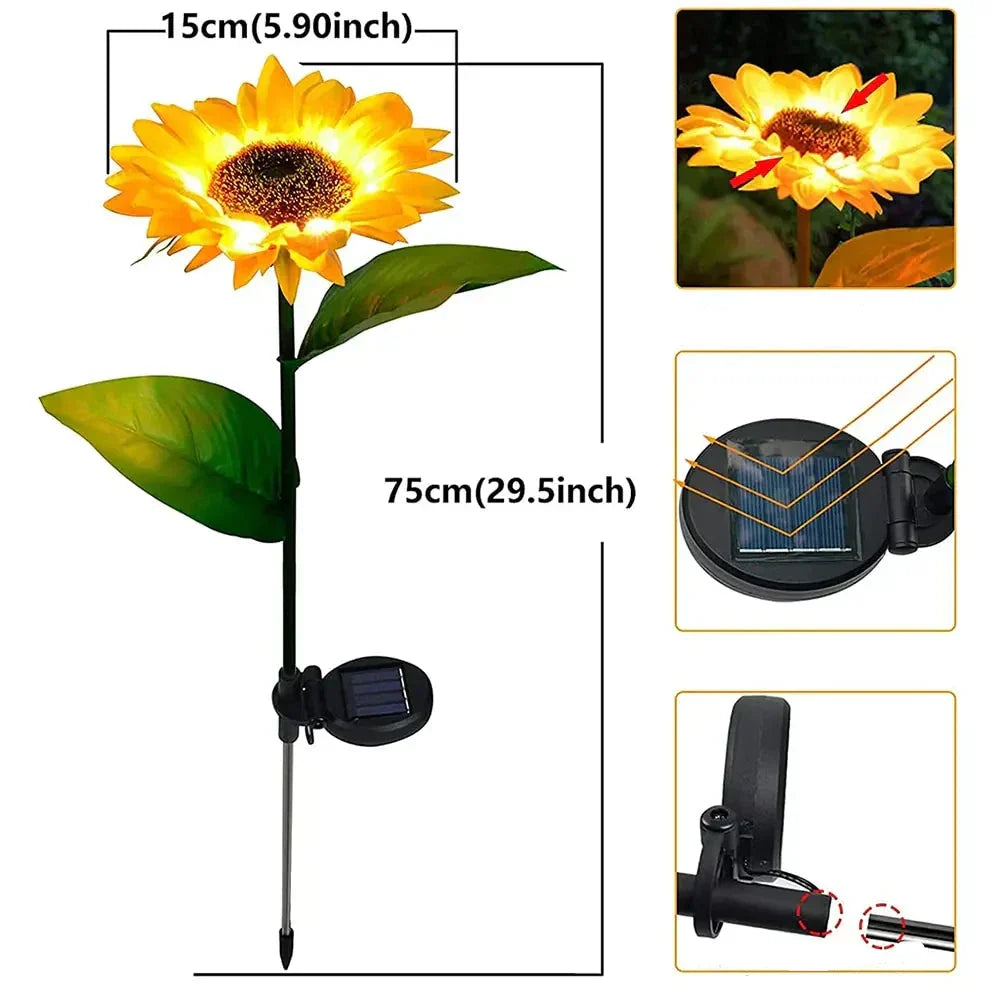 SolarBloom - Realistic Sunflower Garden Light