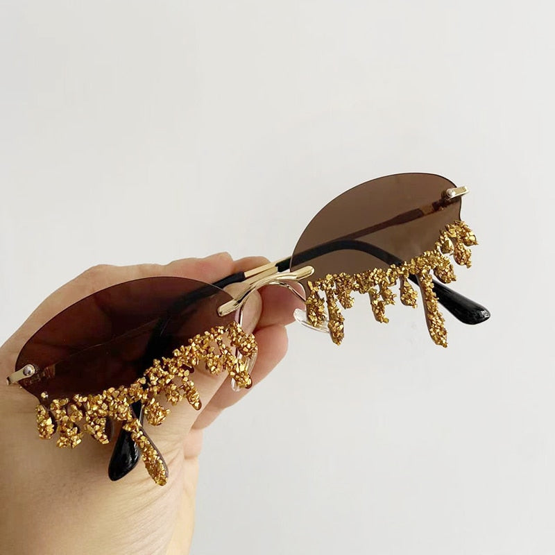Cry Me a Glitter - Festival Sunglasses