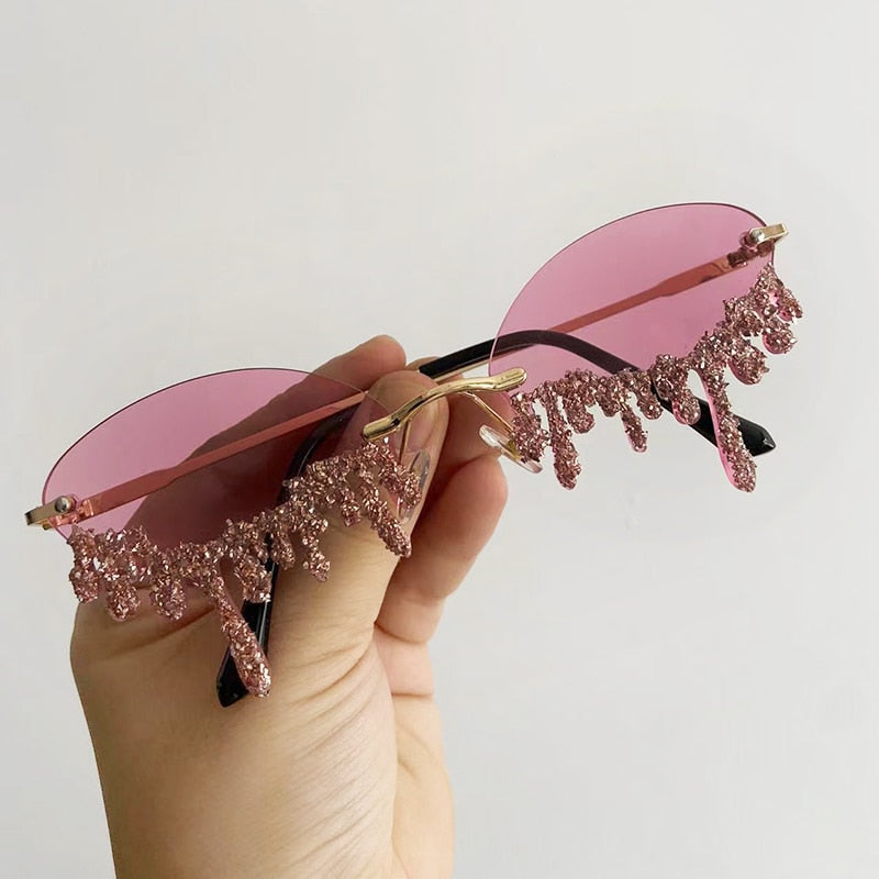 Cry Me a Glitter - Festival Sunglasses