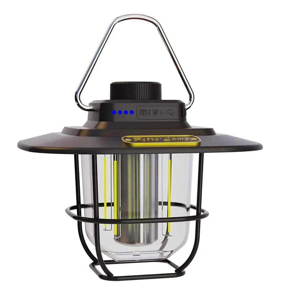 NostalgiaGlow - Retro Rechargeable LED Lantern
