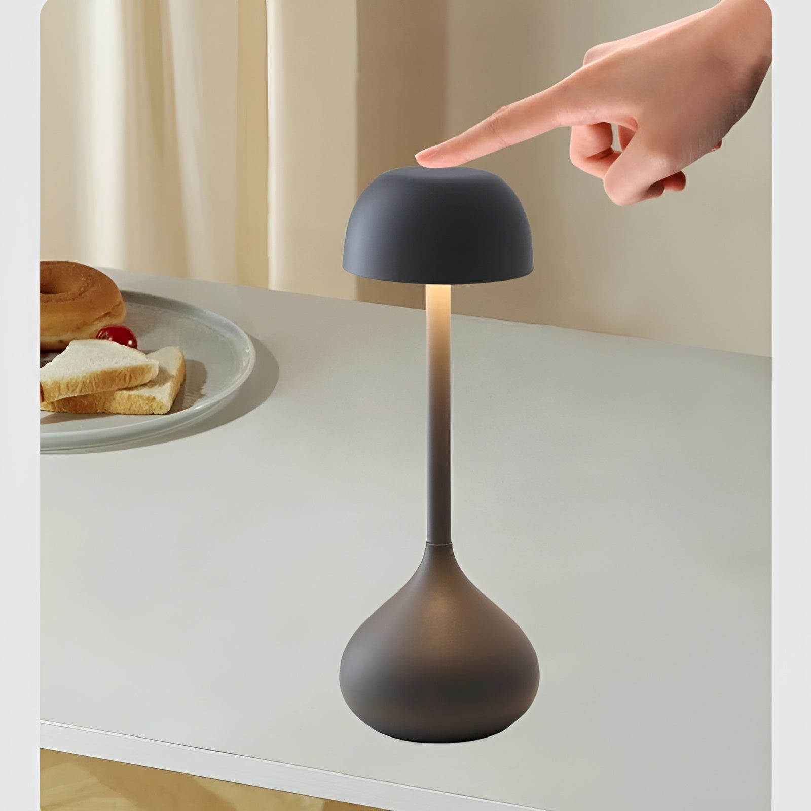 Wireless Mushroom Lamp - Dimmable LED Table Light