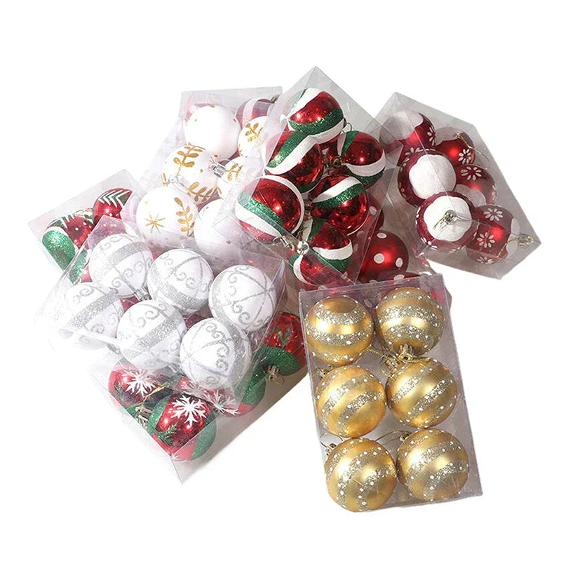 Burswirl - Elegant Snowflake Christmas Ornaments Set of 6