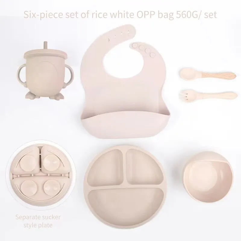 SiliconeBaby Set - Complete 6-Piece Silicone Baby Feeding Set