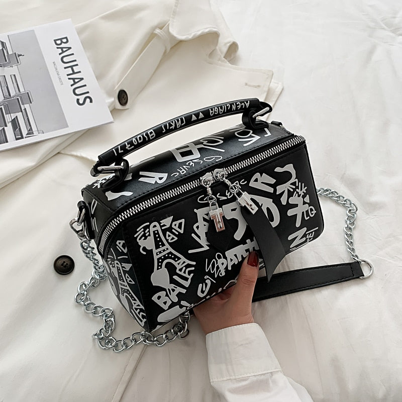 LucyBag - Stylish Handbag with a Bold Graffiti Design