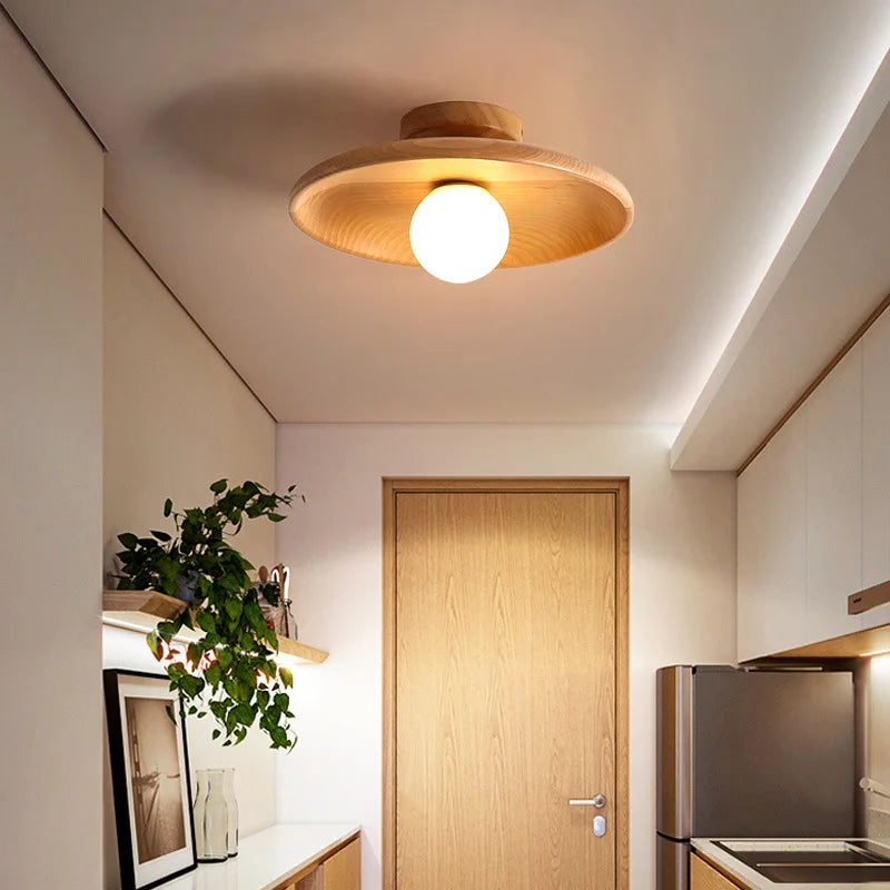 Woodland Ceiling Lamp - Warm LED Wooden Pendant