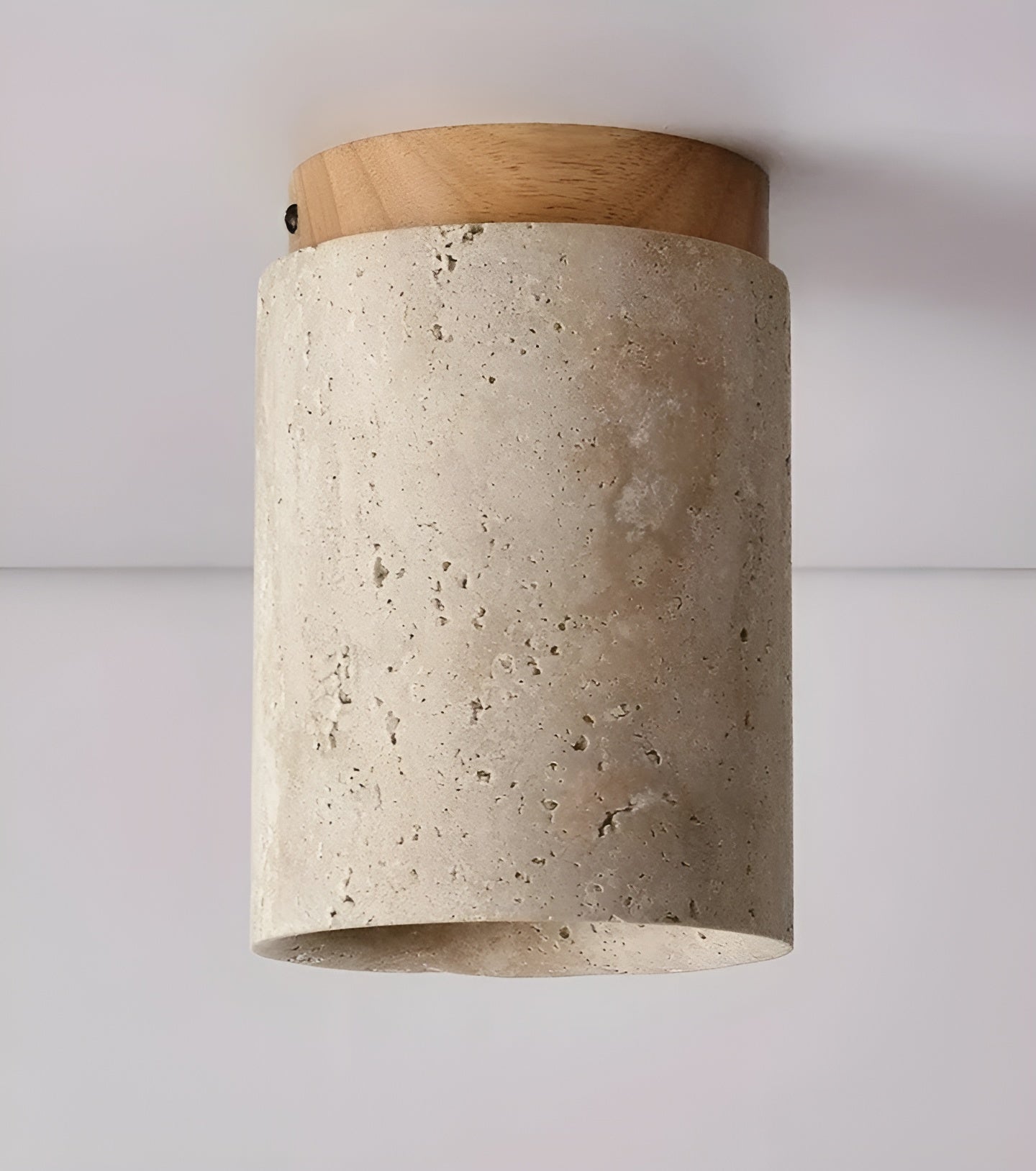 ZenElegance Travertine Ceiling Lamp - Travertine Ceiling