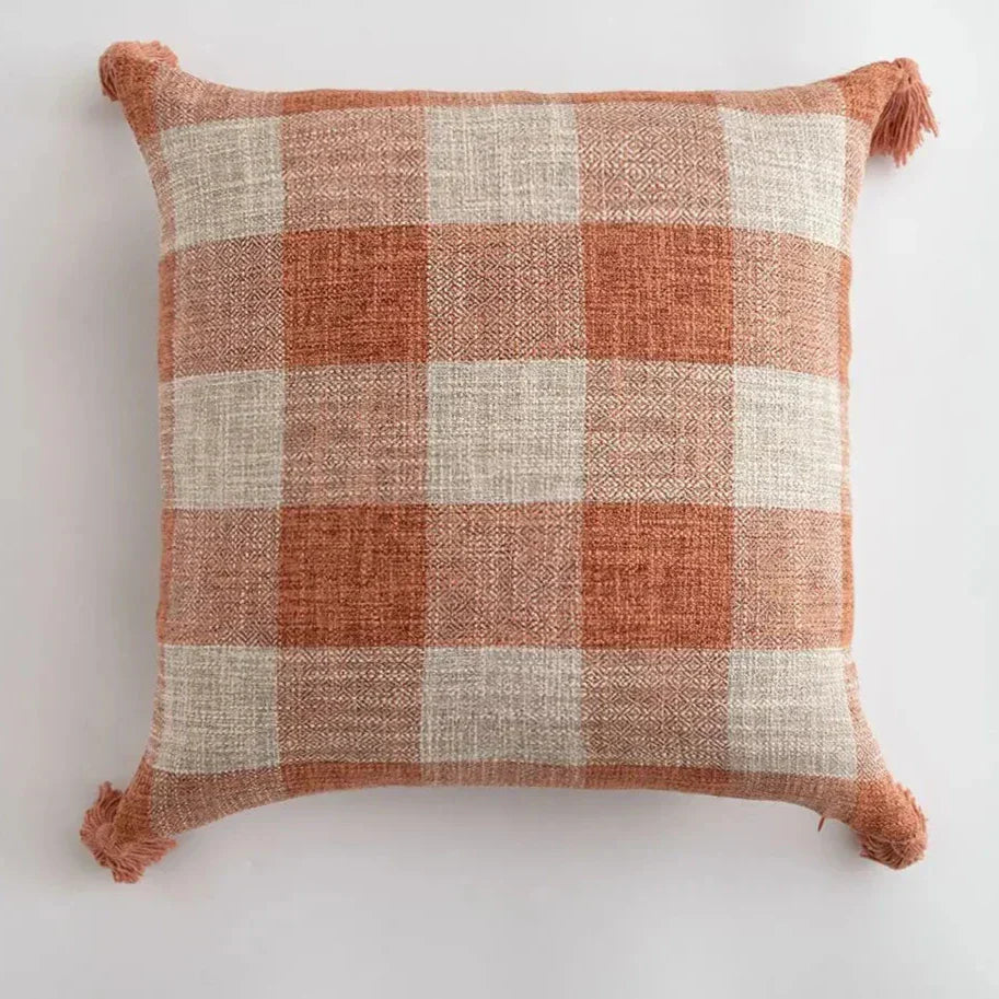 Elegance Loft Cushion Cover - Fringe Trim Accent