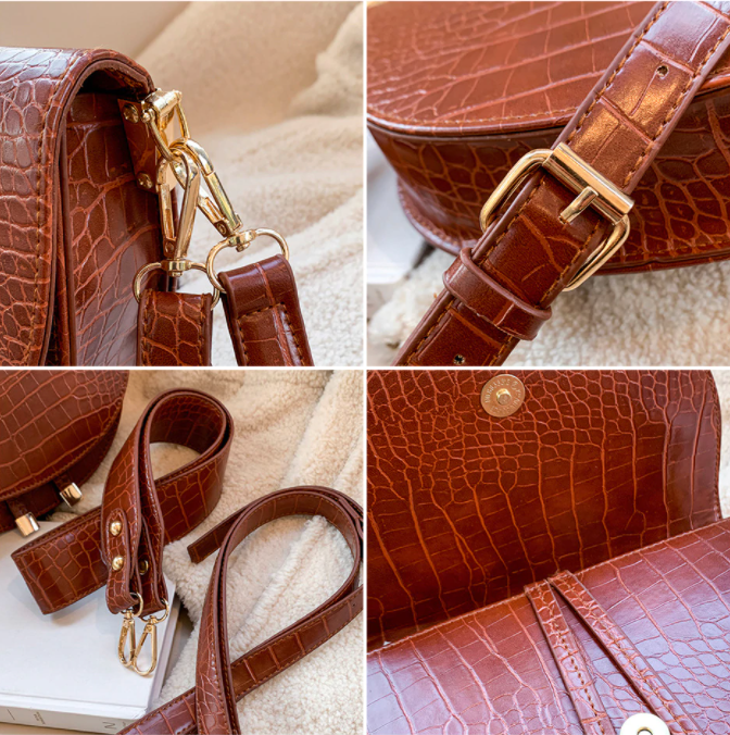 Chelsey Crossbody Bag - Bold Croc-Print Shoulder Bag