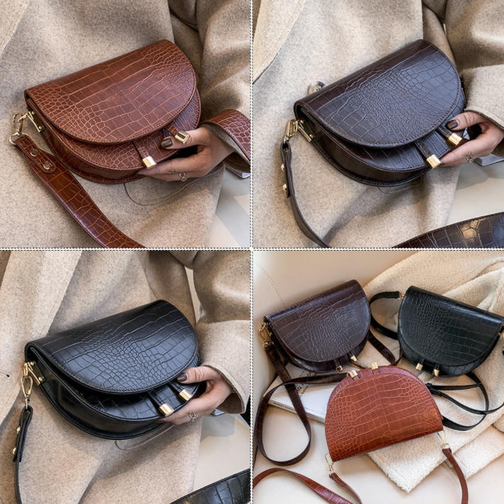 Chelsey Crossbody Bag - Bold Croc-Print Shoulder Bag