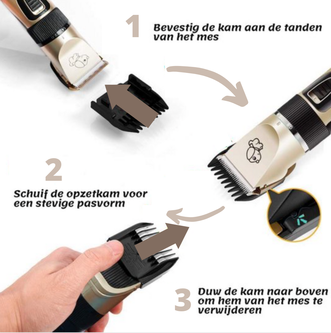 Pett Groomer - Cordless Dog Trimmer and Brush