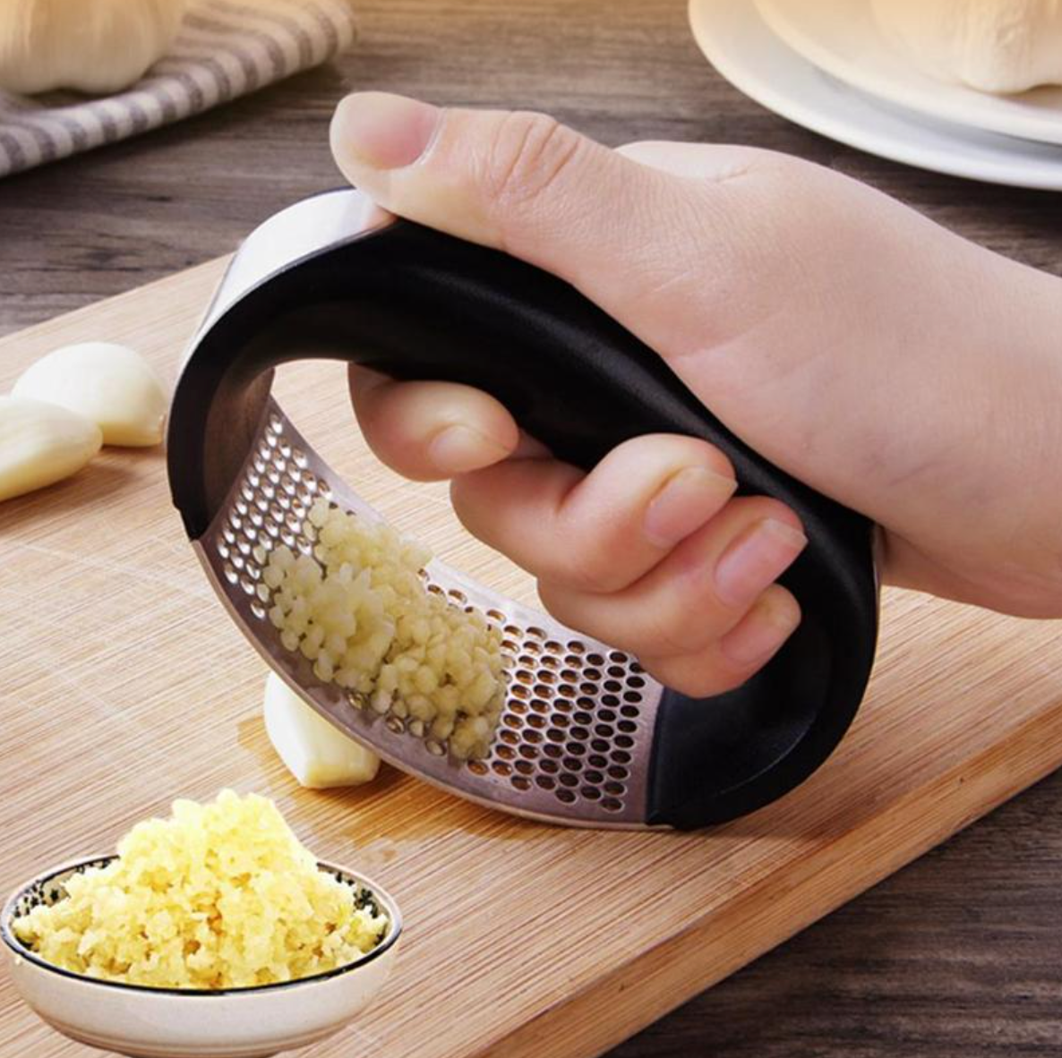 GarlicPress Pro - Stainless Steel Garlic Press for Effortless Cooking