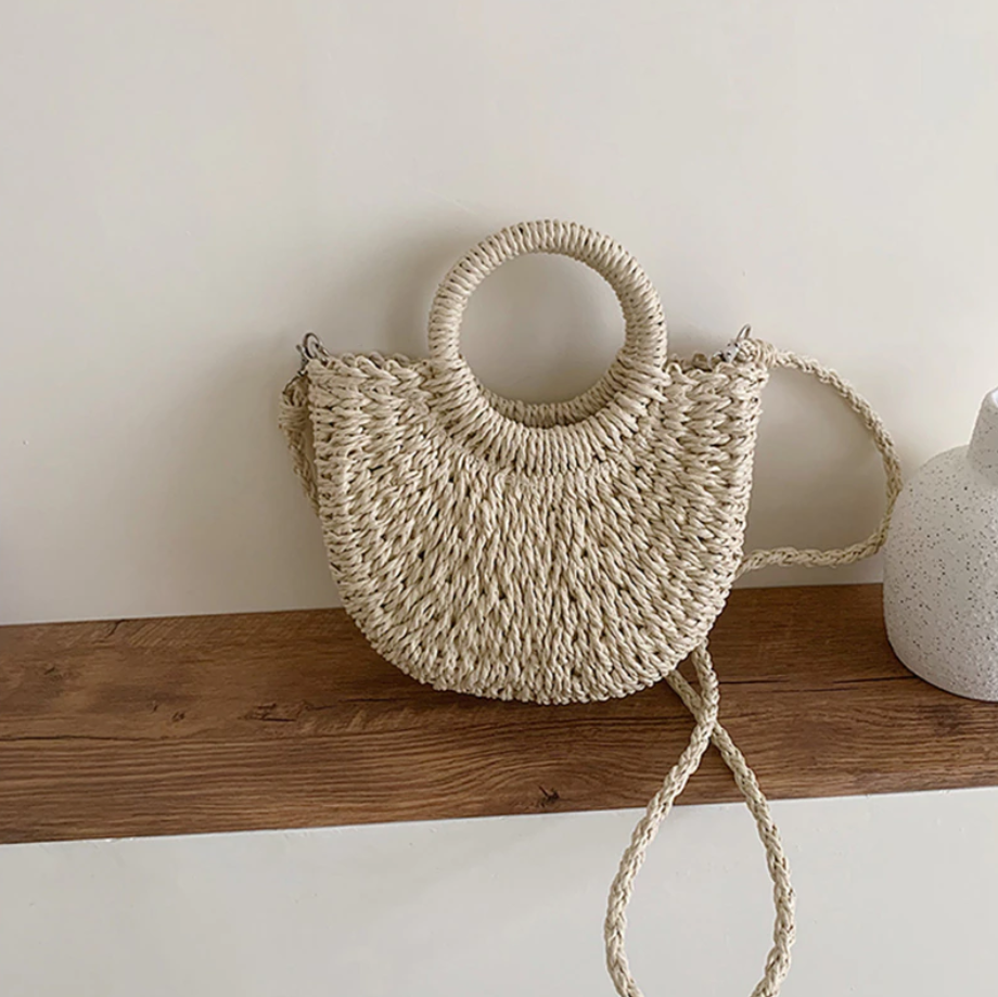RomyBag - Woven Rattan Shoulder Bag