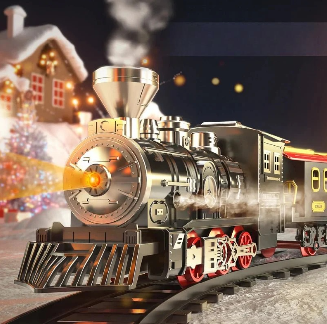 ClassicTrack Set - Retro Steam Train with Lights and Sound