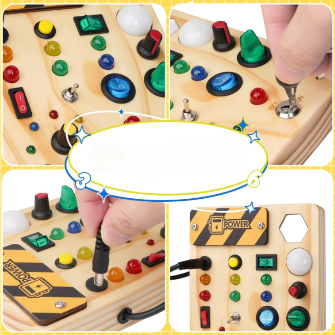 LightPlay - Montessori Activity Board with LED Lights