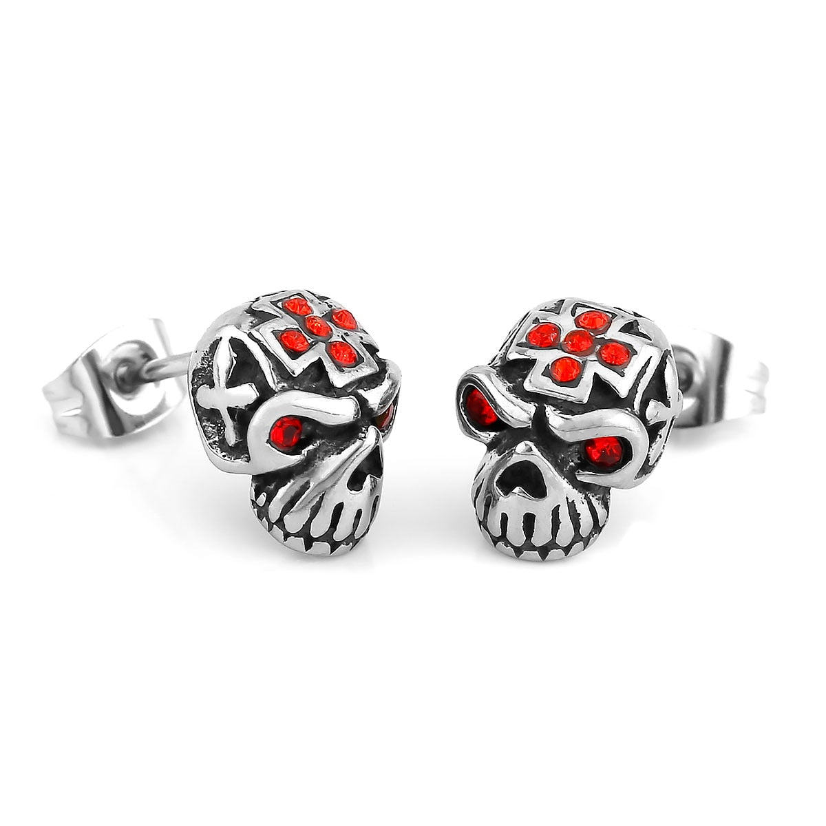 SkullEarrings - Bold Stainless Steel Skull Earrings