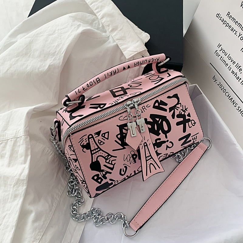 LucyBag - Stylish Handbag with a Bold Graffiti Design