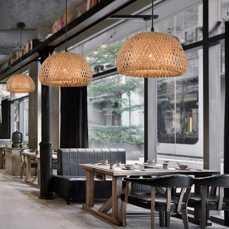 BambooLife Pendant - Handwoven Rattan Lampshade