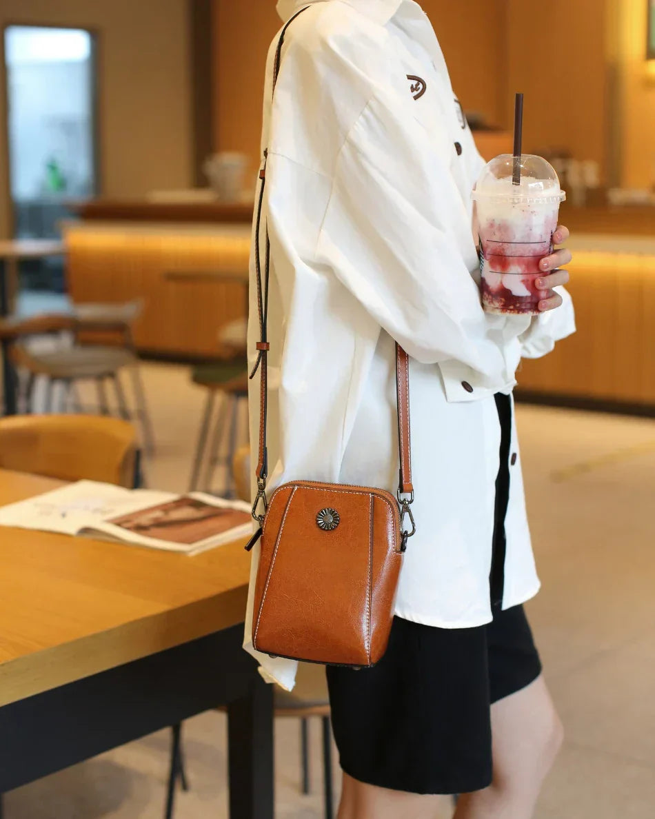 LeatherVibe - Leather Crossbody Bag for Women