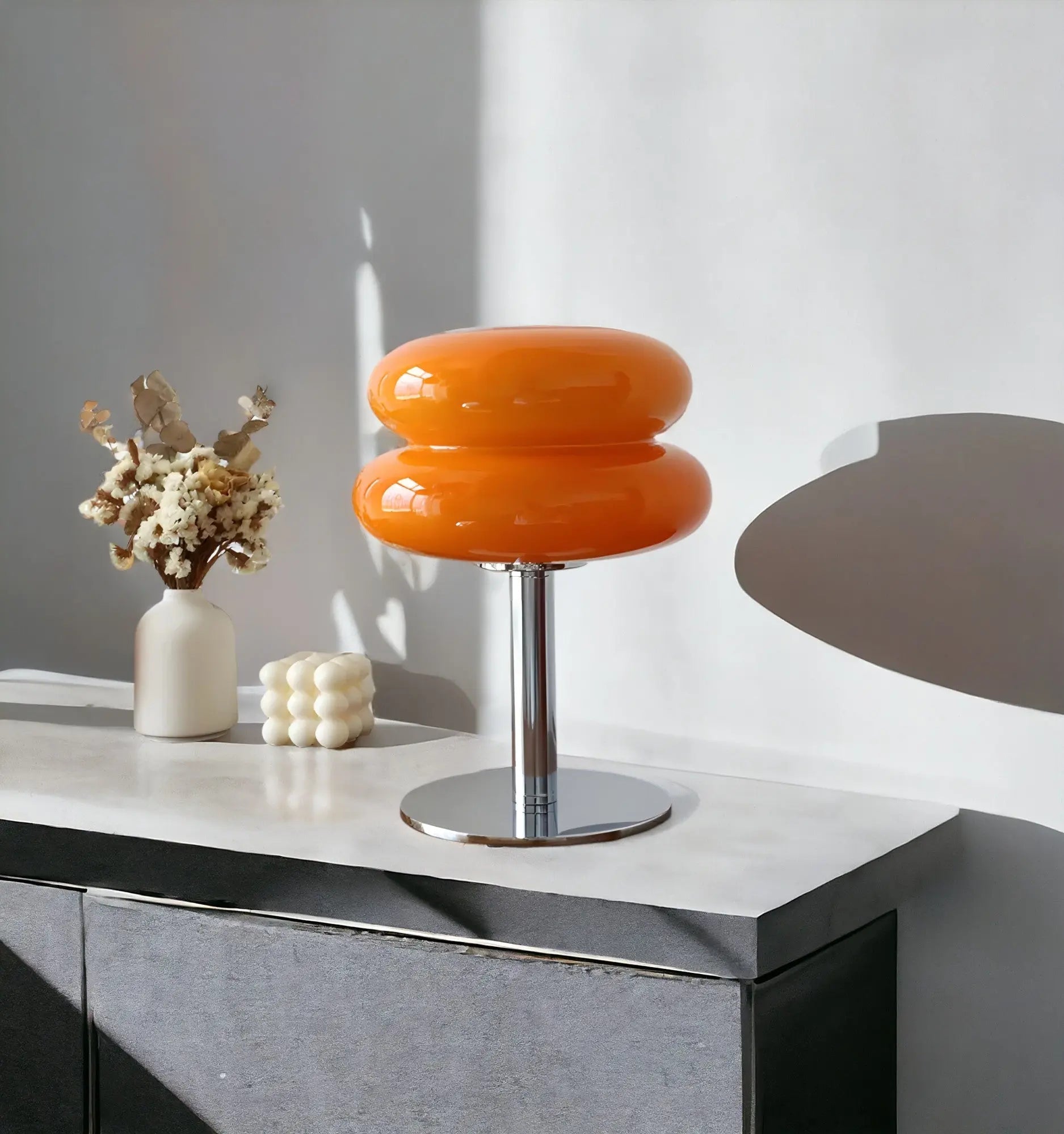Macaron Glass Table Lamp - USB Glass Bedside Light