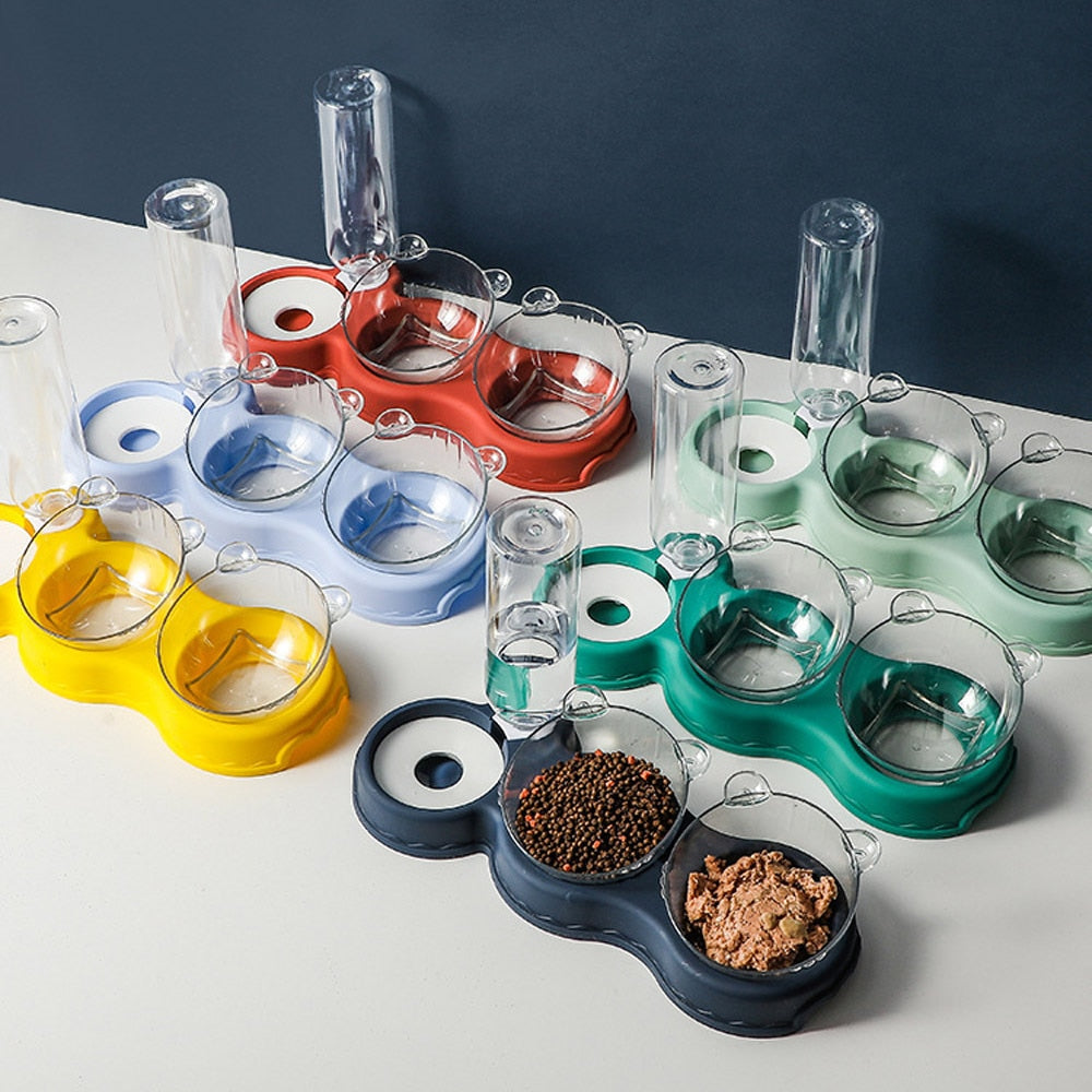 KarlFeast - Stylish 3-in-1 Pet Feeding Bowl