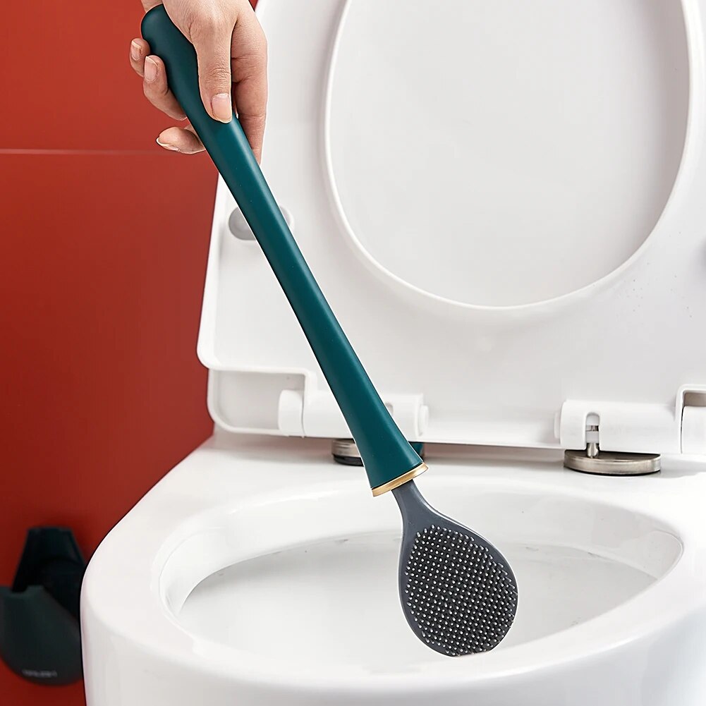 SumiClean - Silicone Toilet Brush with Wall Holder