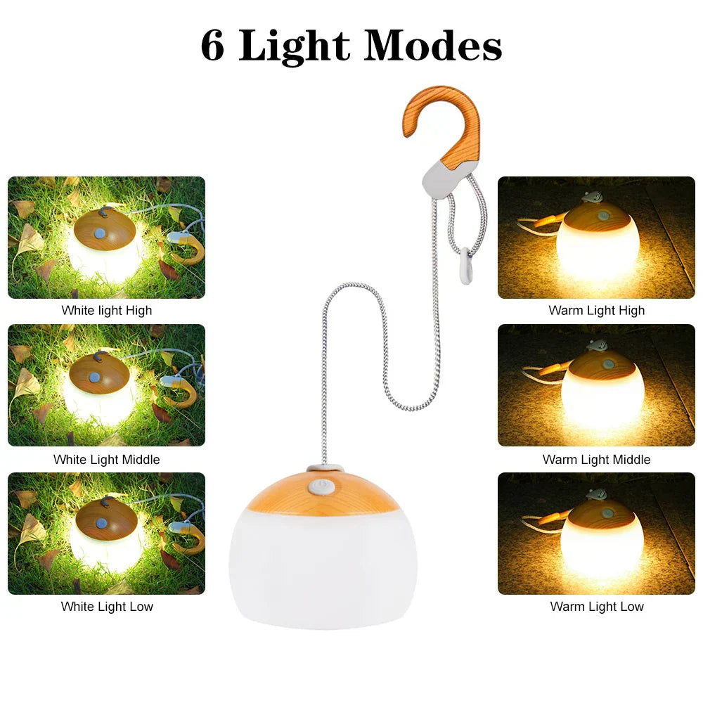 CampGlow - Retro Rechargeable USB Camping Lantern
