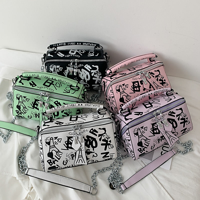 LucyBag - Stylish Handbag with a Bold Graffiti Design