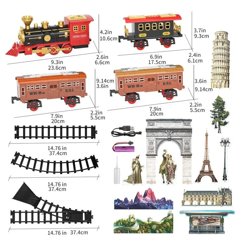 ClassicTrack Set - Vintage Train with Realistic Steam Effects