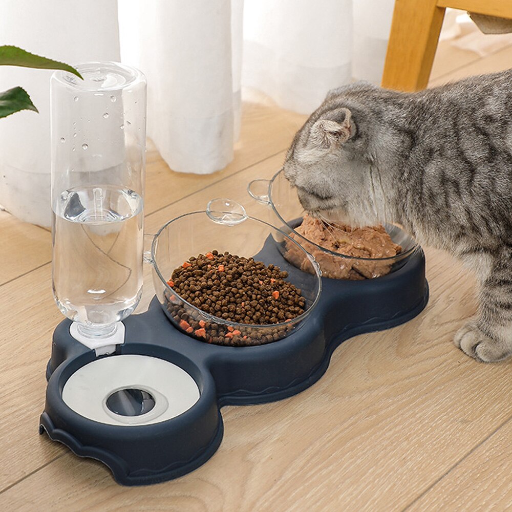 KarlFeast - 3-in-1 Pet Feeding Bowl with Water