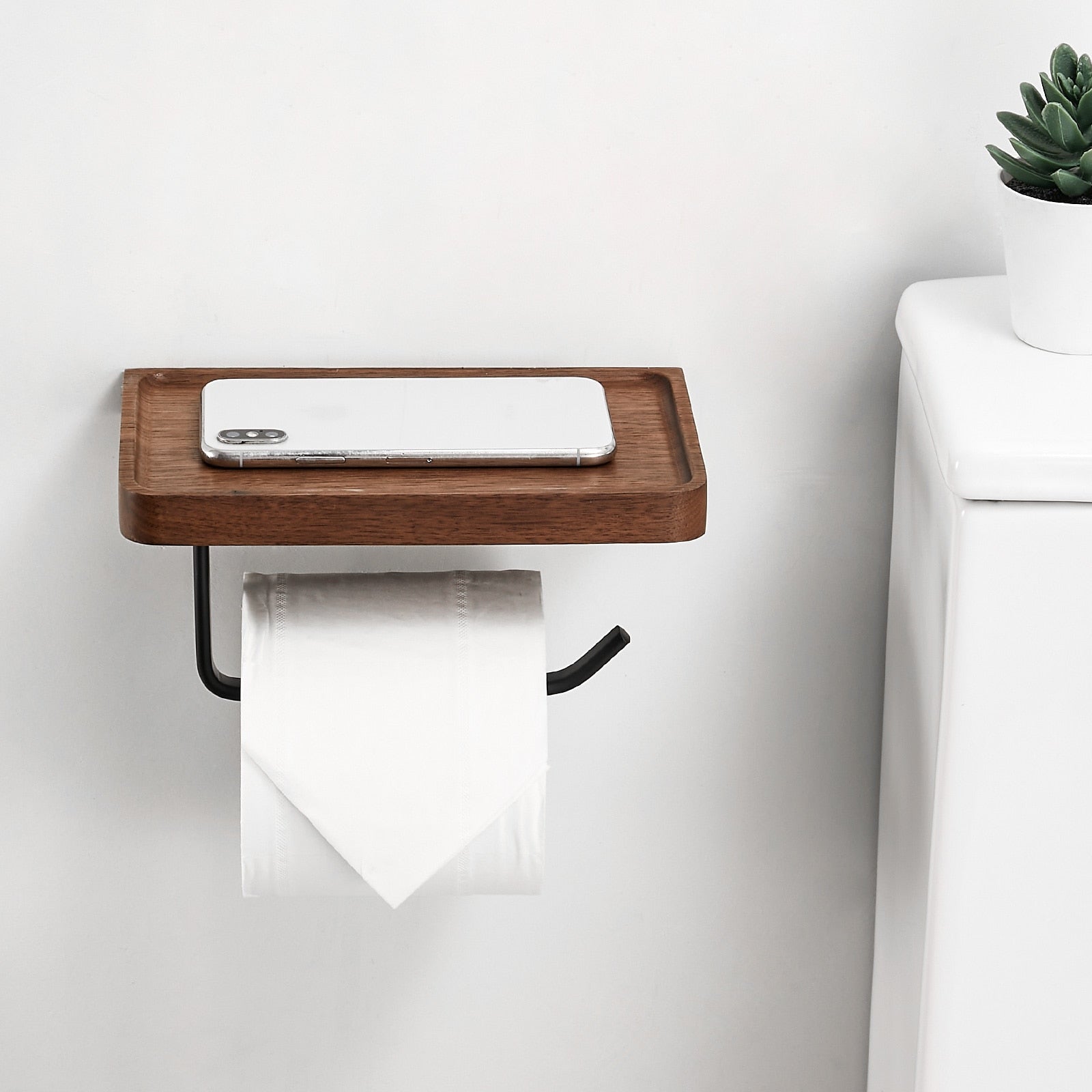 WoodEase - Wooden Toilet Roll Holder