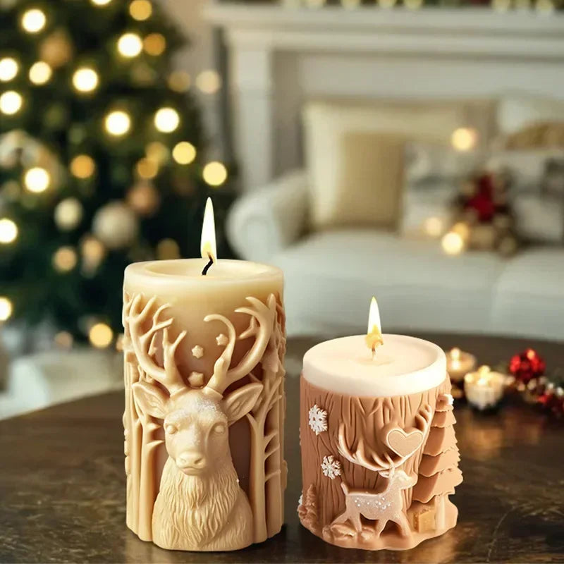 3D Candle Mold - Festive Silicone Candle Mould Set