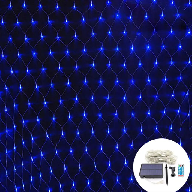 EnchantingGlow - Solar Fairy Light Net for Garden and Patio