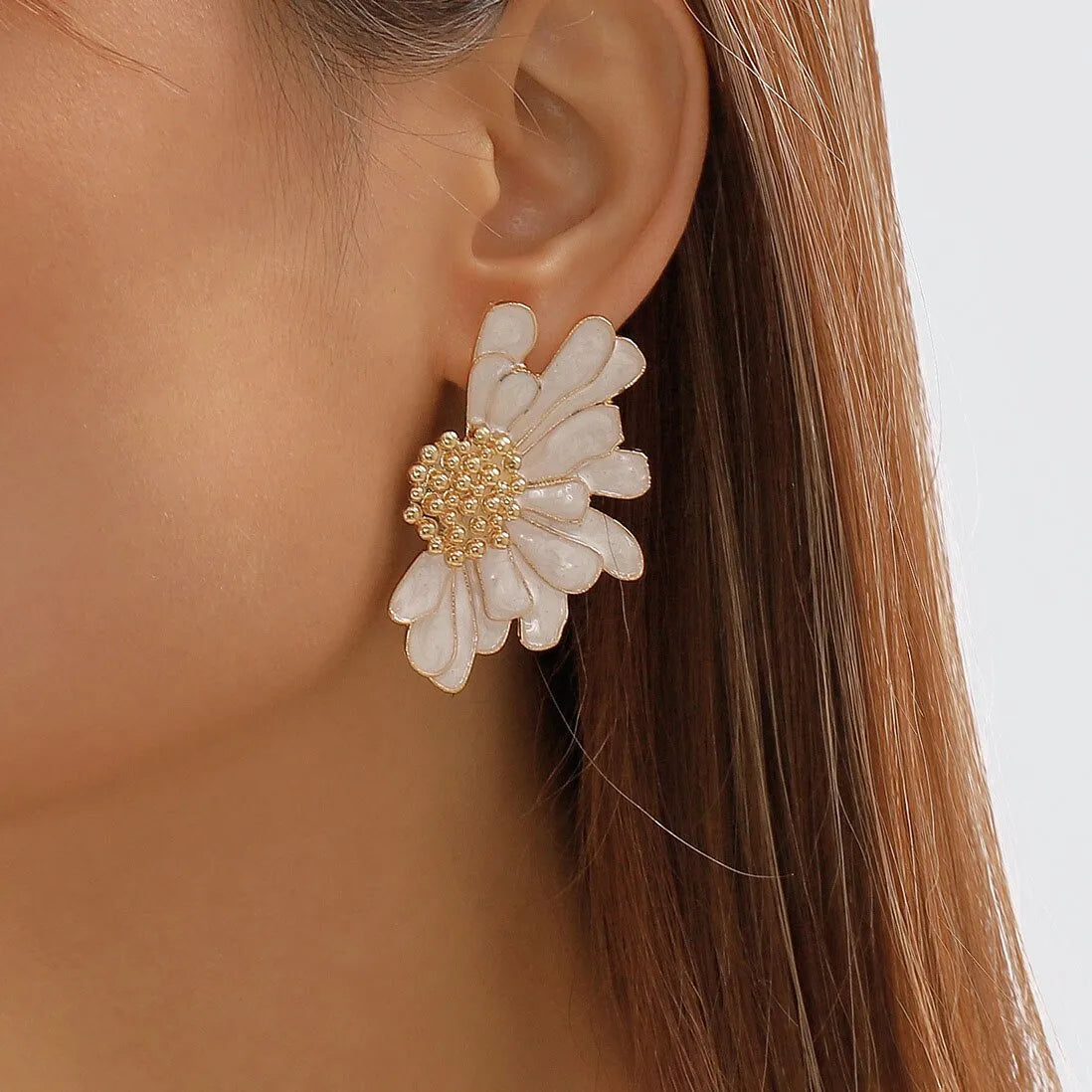 BloomGaze Earrings - Bold Petal Statement Earrings