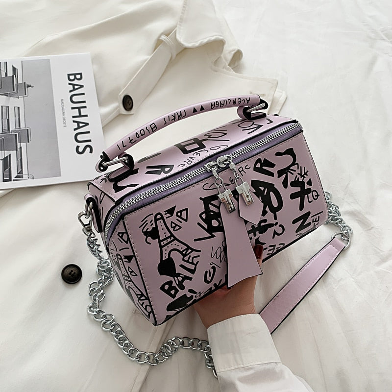 LucyBag - Stylish Handbag with a Bold Graffiti Design