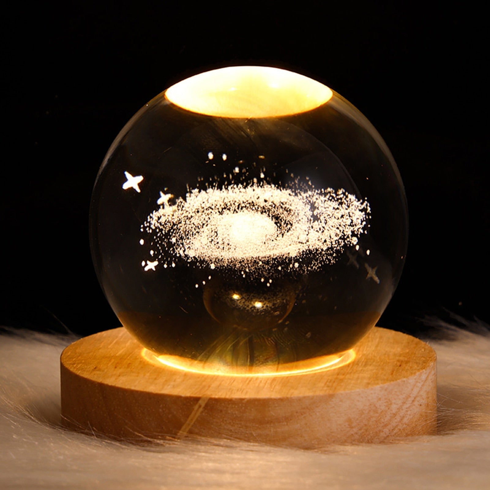 Crystal Light Ball - Enchanting Glass Mood Light for Home