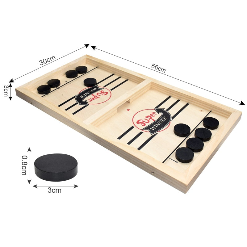 TimberHockey Game - Wooden Tabletop Hockey for Family Fun