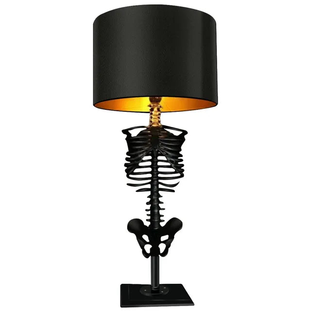 Gothic Skeleton Table Lamp - Handmade Decor Light