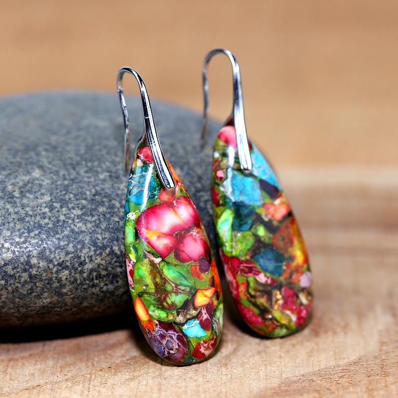 JasperDrop - Imperial Jasper Earrings for Women